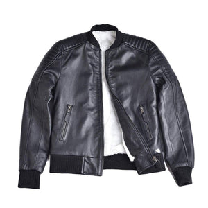 Boys youth Mercurial finish leather jacket by Inland Leather, featuring a classic design with a smooth leather exterior.