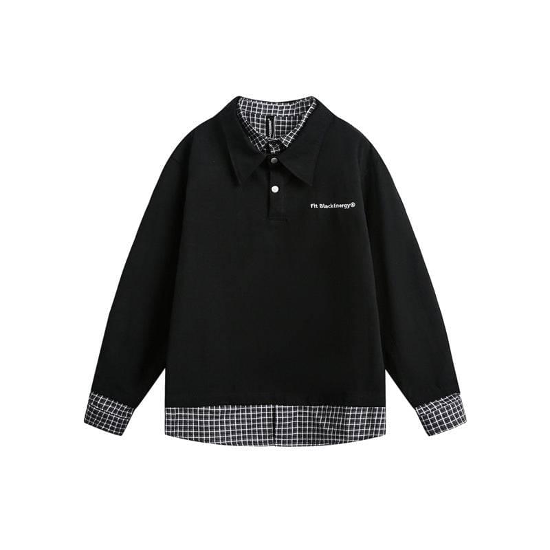 Luxenk Plaid Phantom shirt by eprolo featuring a stylish plaid pattern, long sleeves, and a classic collar.