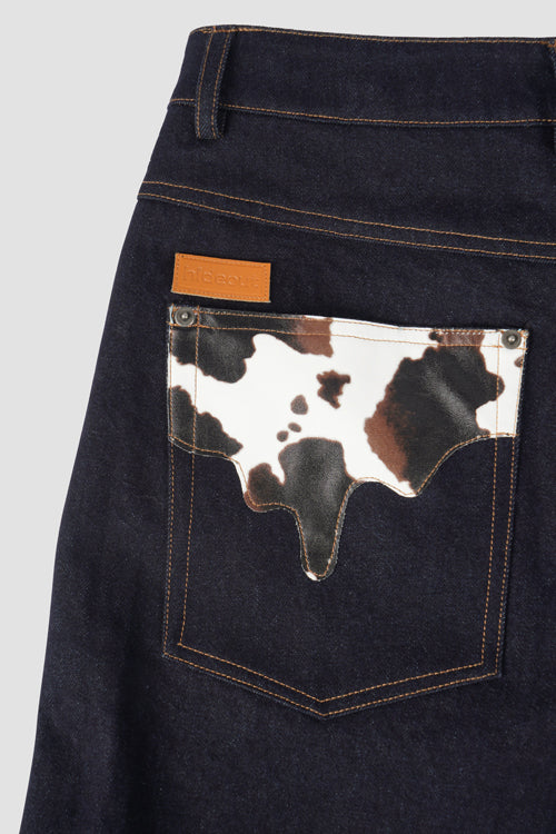 Cow Pocket Denim Jeans-1
