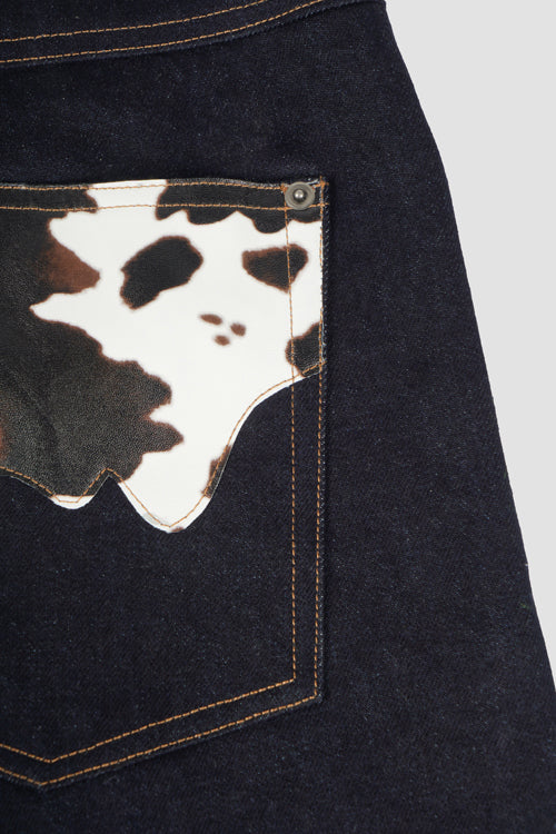Cow Pocket Denim Jeans-3