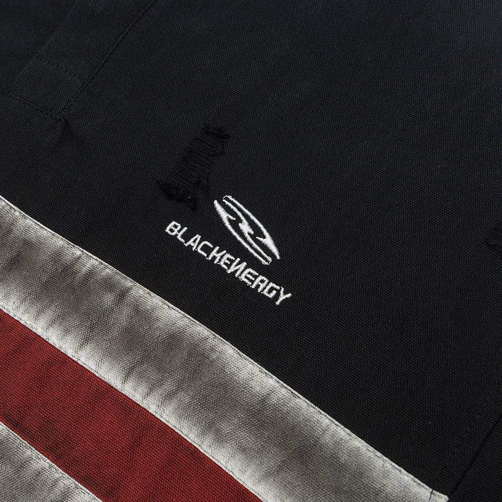 Color block polo shirt by LUXENK© featuring a classic design in vibrant colors, displayed on a neutral background.