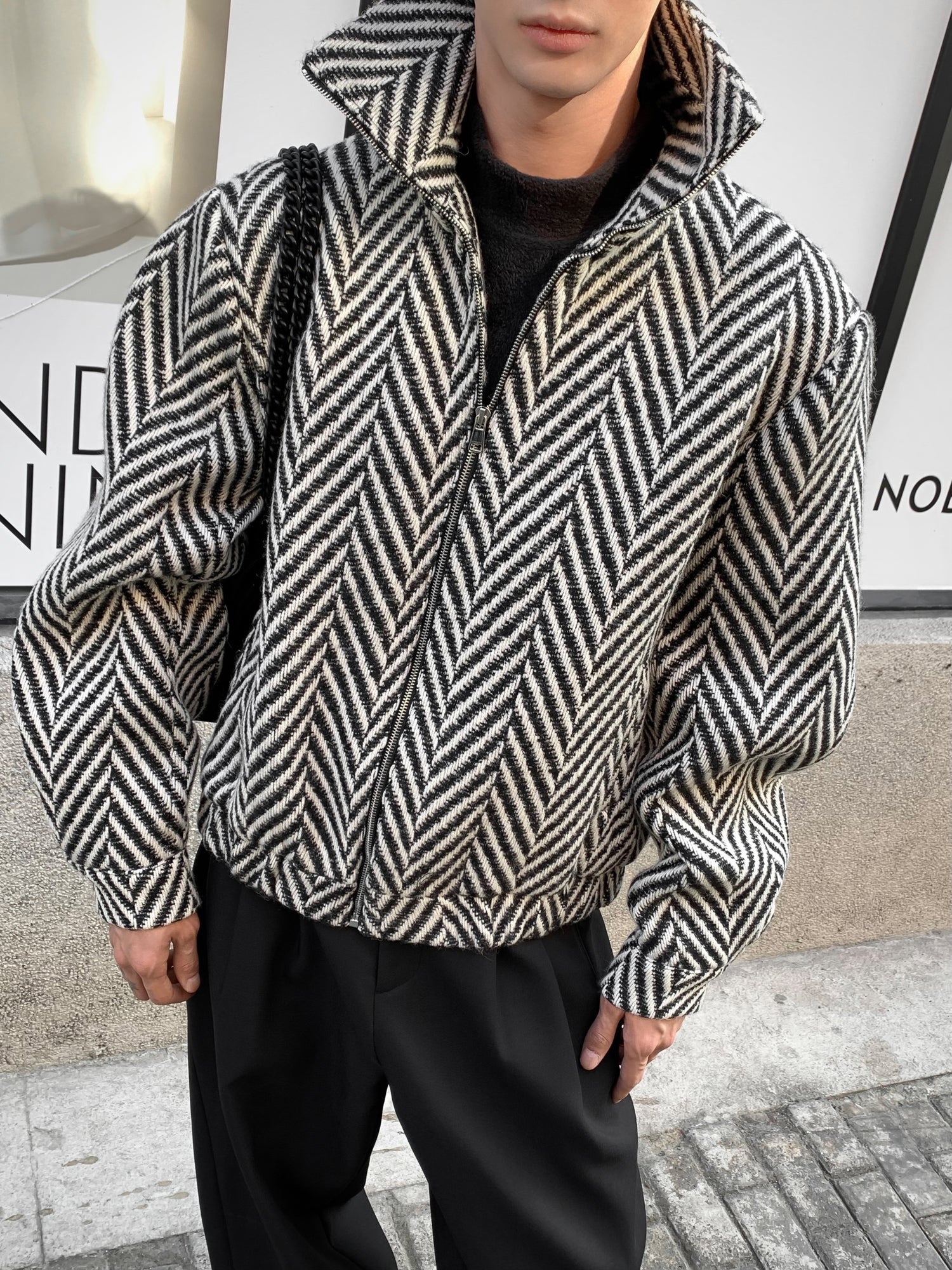 LUXENK© "Monochrome Grid" JACKET