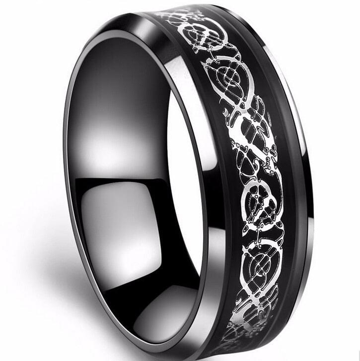 Elegant LUXENK© "Nibelung" ring by eprolo, showcasing intricate band design and polished finish.