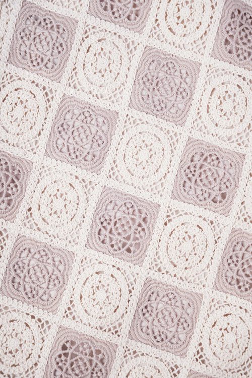 Flower Pattern Crochet Shorts-3