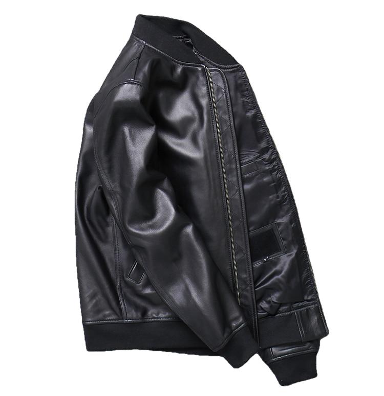 Khal Mens Genuine Leather MA-1 Jacket-2