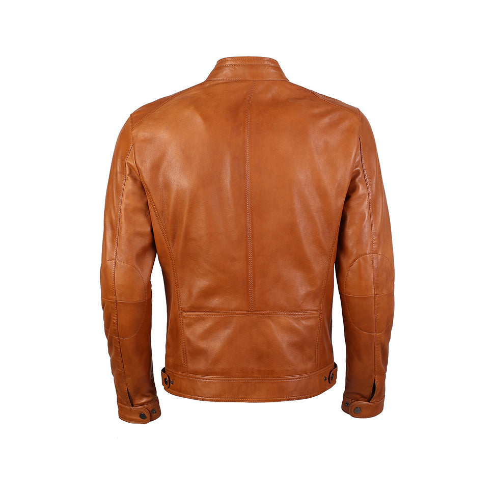 Kris Men's Caramel Brown Leather Jacket-3