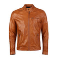 Kris Men's Caramel Brown Leather Jacket-0