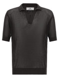 Riviera Project Openwork Cotton Polo Shirt