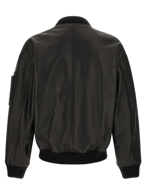 Dsquared2 Leather Bomber Jacket