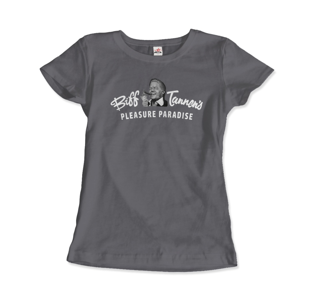 Biff Tannen's Pleasure Paradise Dusted Logo Back to the Future t-shirt-9