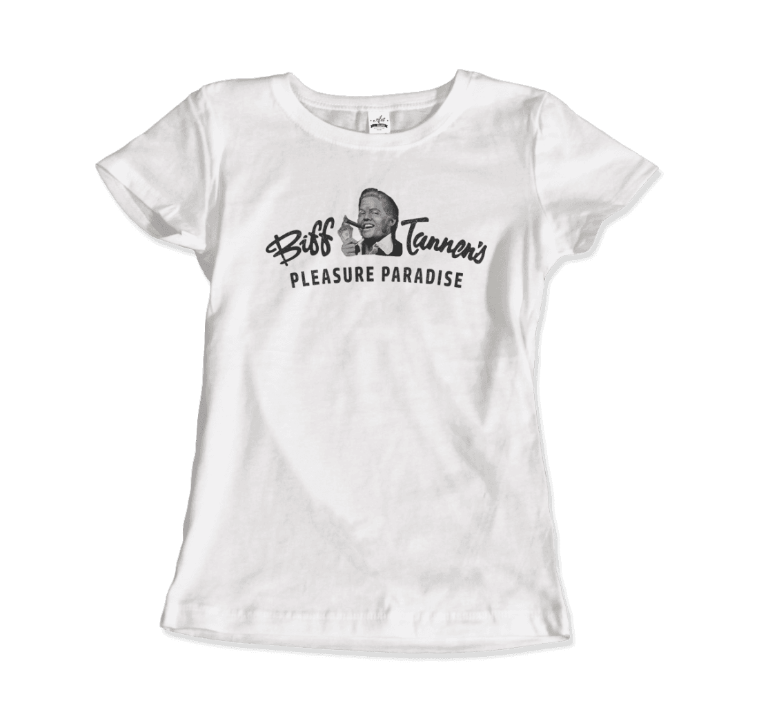 Biff Tannen's Pleasure Paradise Dusted Logo Back to the Future t-shirt Art-O-Rama Shop