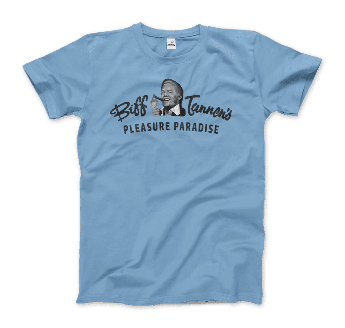 Biff Tannen's Pleasure Paradise Dusted Logo Back to the Future t-shirt Art-O-Rama Shop