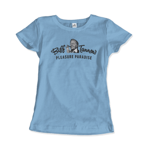 Biff Tannen's Pleasure Paradise Dusted Logo Back to the Future t-shirt Art-O-Rama Shop