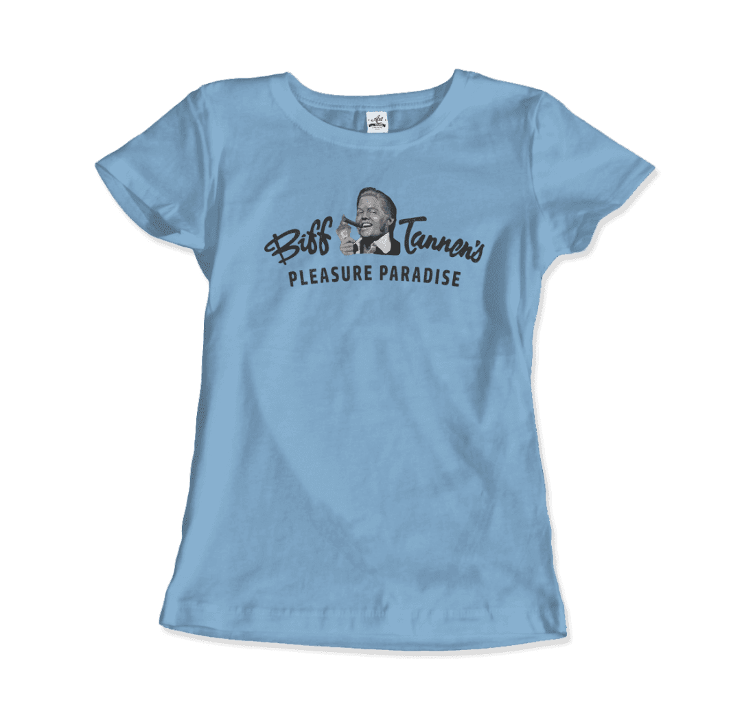 Biff Tannen's Pleasure Paradise Dusted Logo Back to the Future t-shirt Art-O-Rama Shop