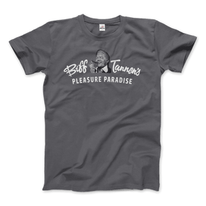 Biff Tannen's Pleasure Paradise Dusted Logo Back to the Future t-shirt Art-O-Rama Shop