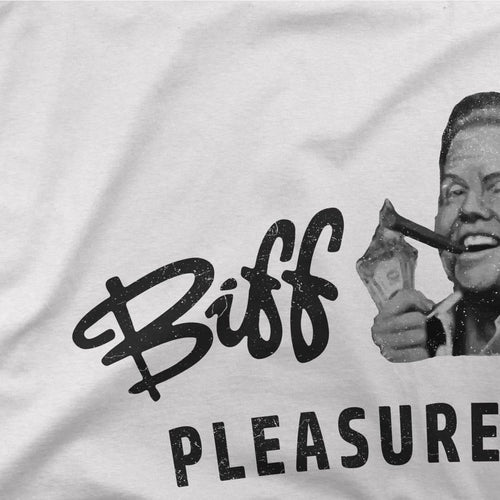 Biff Tannen's Pleasure Paradise Dusted Logo Back to the Future t-shirt Art-O-Rama Shop