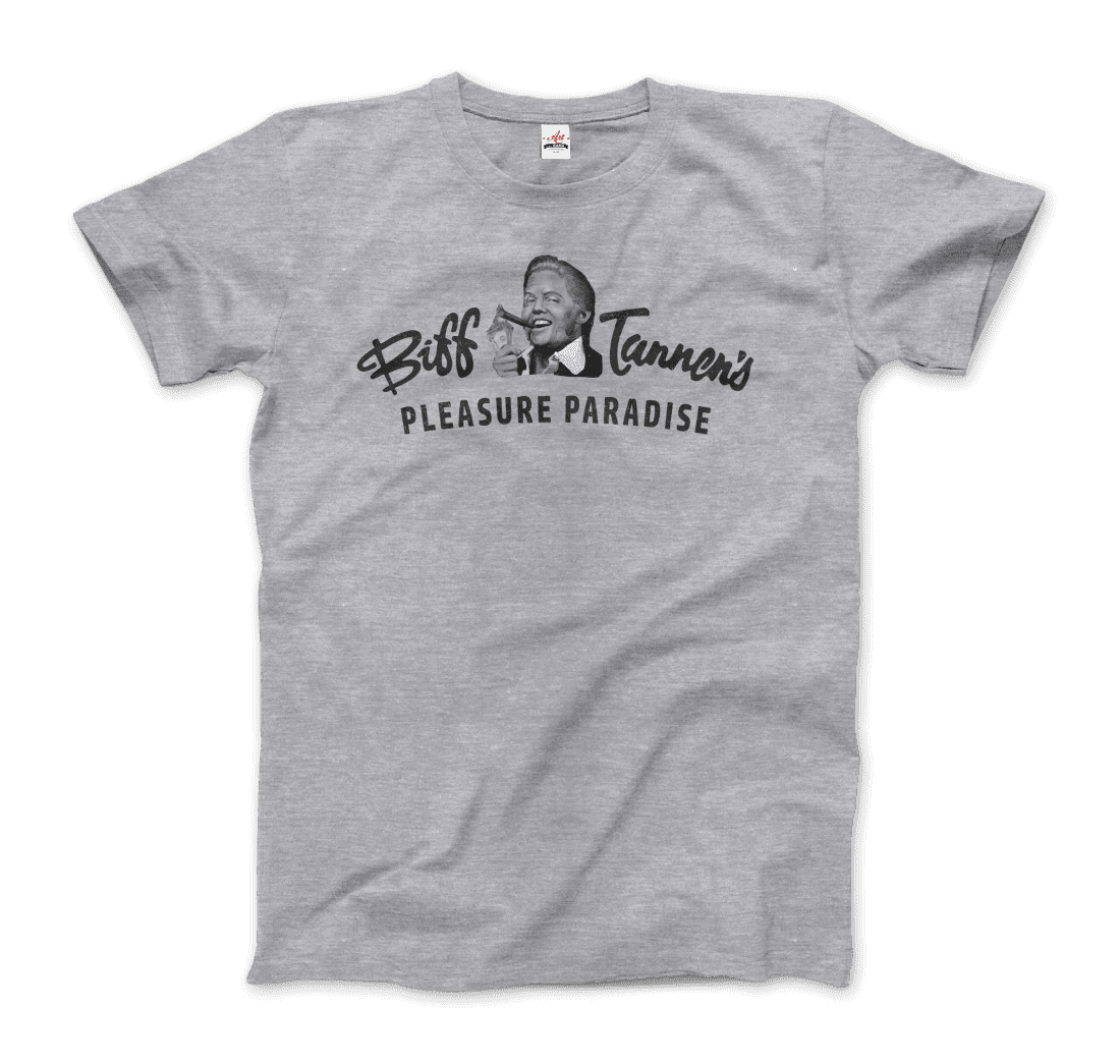 Biff Tannen's Pleasure Paradise Dusted Logo Back to the Future t-shirt Art-O-Rama Shop