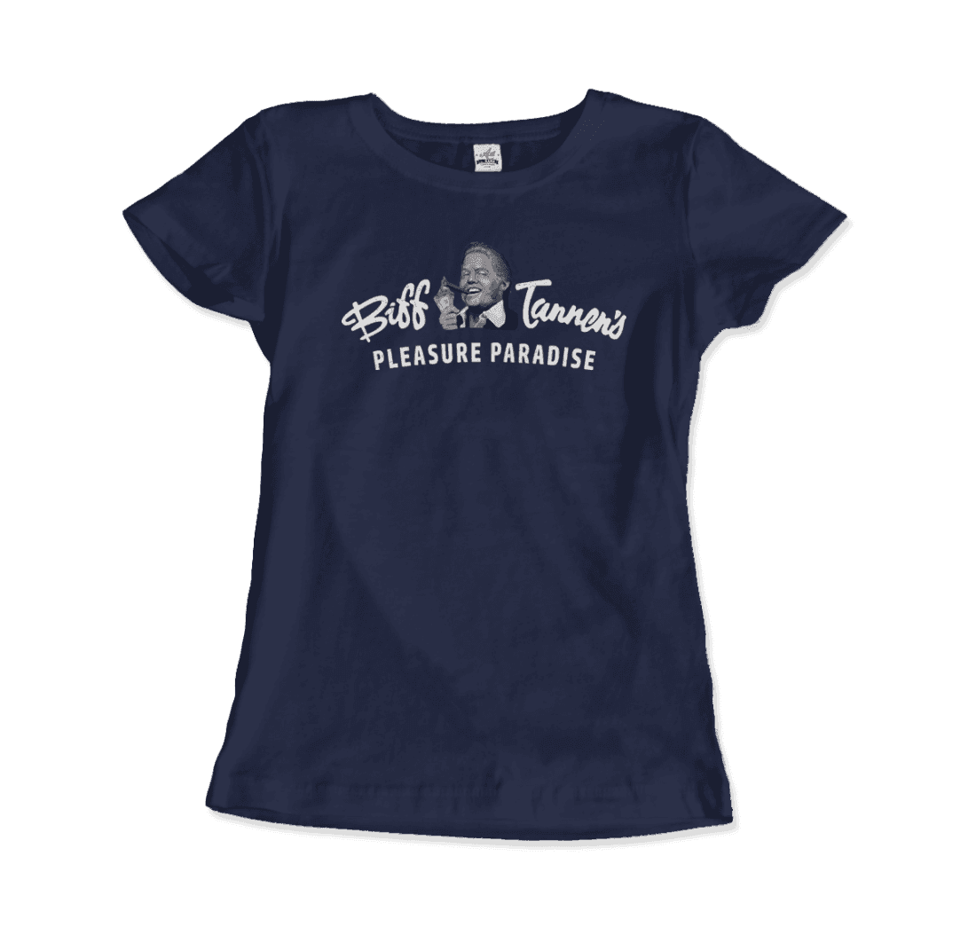 Biff Tannen's Pleasure Paradise Dusted Logo Back to the Future t-shirt Art-O-Rama Shop