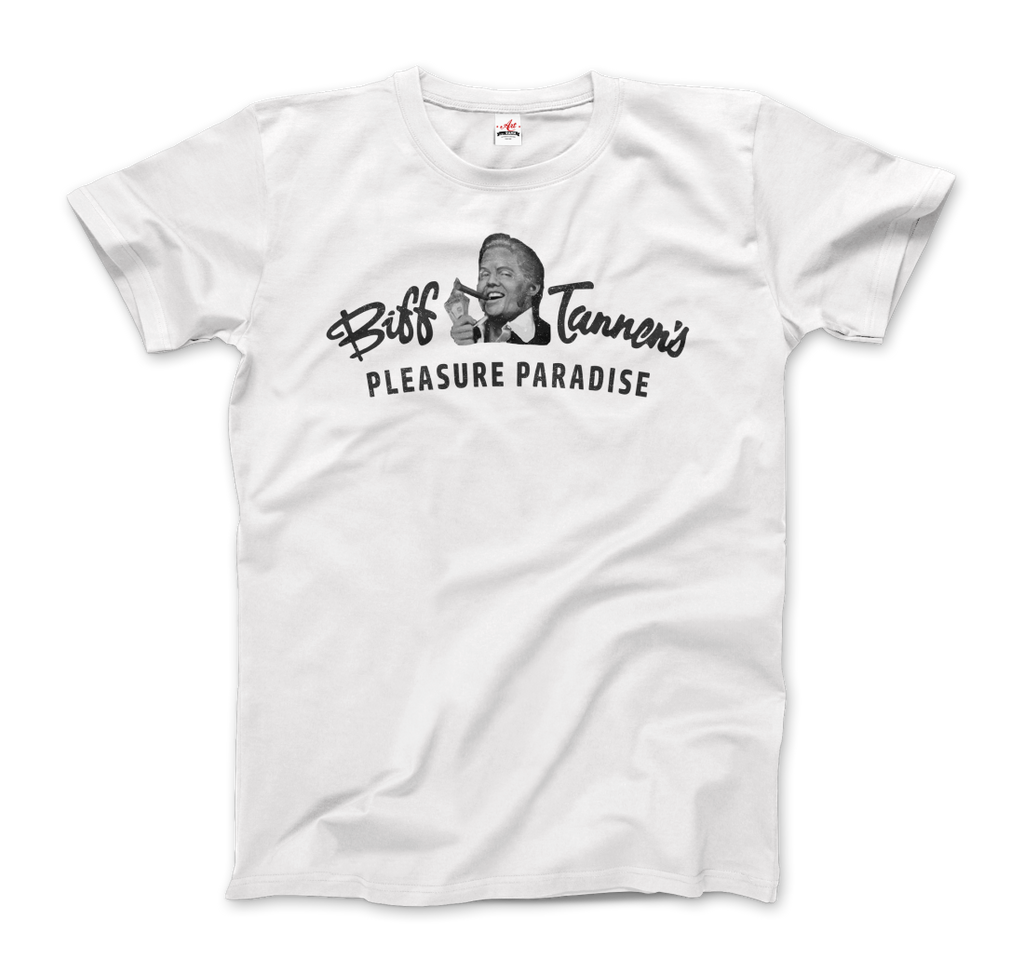 Biff Tannen's Pleasure Paradise Dusted Logo Back to the Future t-shirt-0