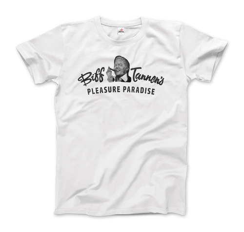Biff Tannen's Pleasure Paradise Dusted Logo Back to the Future t-shirt-0