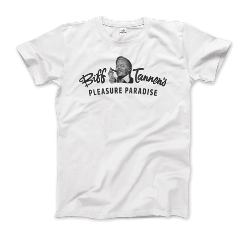 Biff Tannen's Pleasure Paradise Dusted Logo Back to the Future t-shirt Art-O-Rama Shop