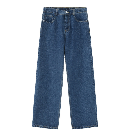 LUXENK© "Elastic Waist Straight" JEANS