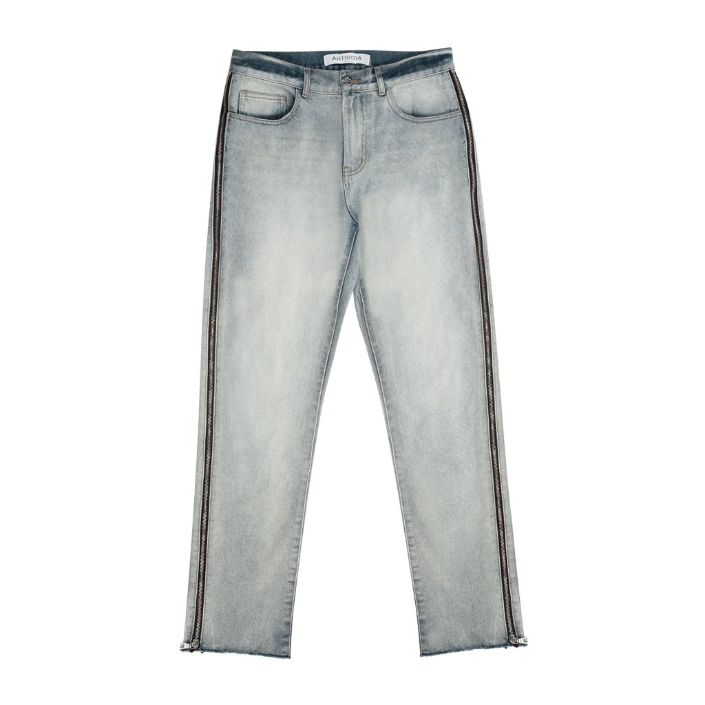 LUXENK© "Raw Edge Straight" JEANS