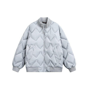 Gray Luxenk White Void jacket by eprolo, featuring a sleek design, front zipper, and modern style.