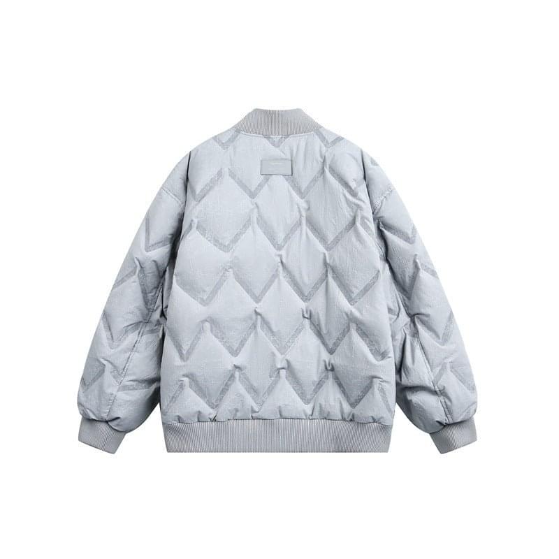 Gray LUXENK White Void jacket by eprolo, featuring a sleek design with a zip-up front and minimalist style.