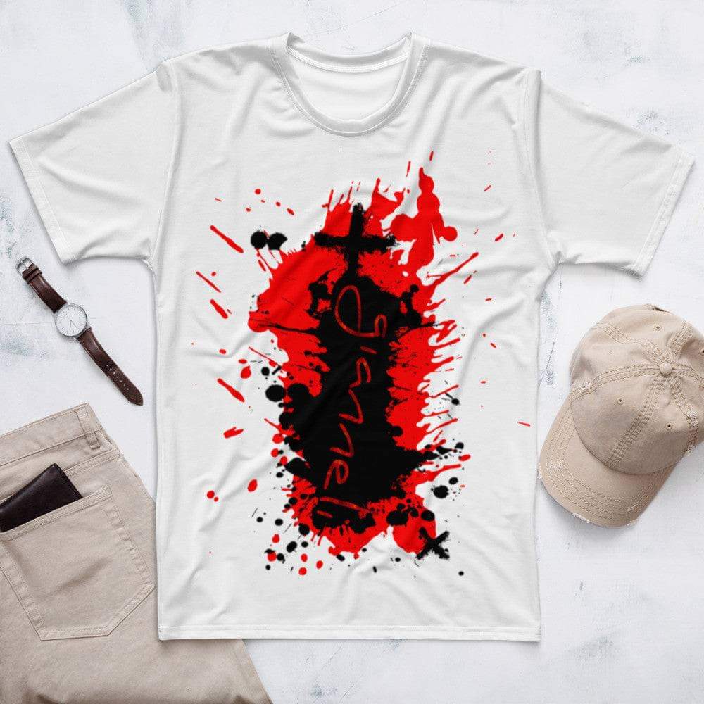 LUXENK Gianneli Colours men's T-shirt in vibrant colors, casual fit, with crew neck and short sleeves, displayed on a hanger.
