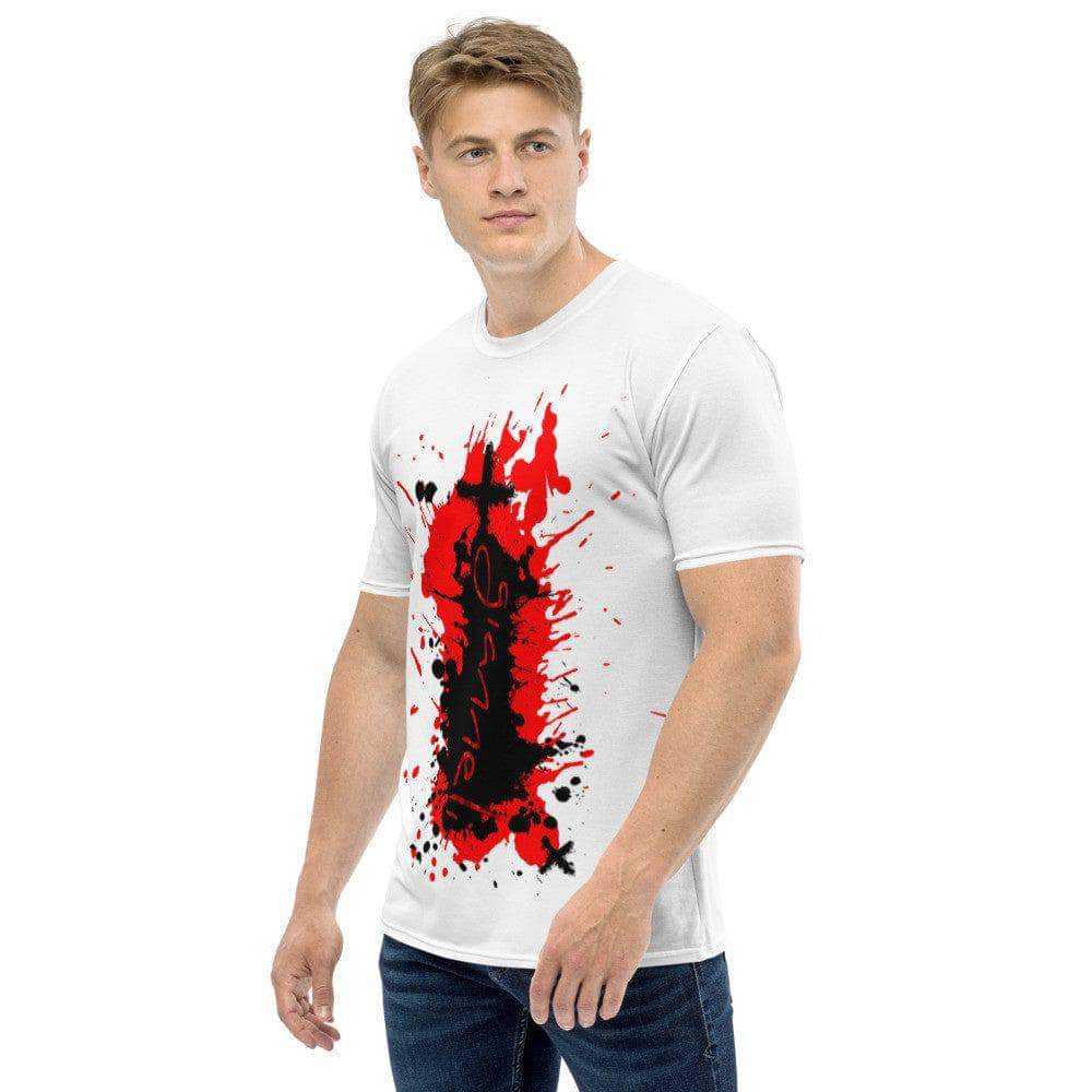 LUXENK Gianneli Colours men's T-shirt in vibrant multicolor design, casual fit, short sleeves, and crew neck style.