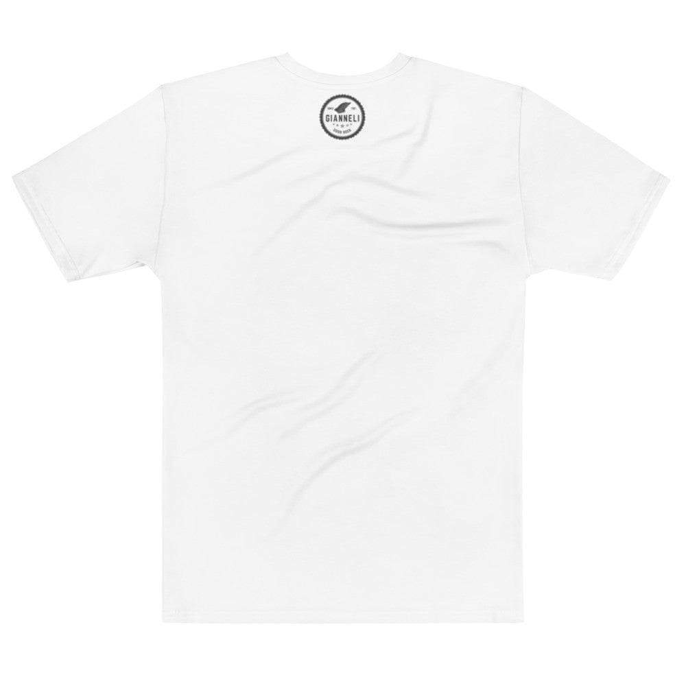 LUXENK Gianneli Colours men's T-shirt in vibrant color, casual fit, with short sleeves and crew neckline, laid flat.