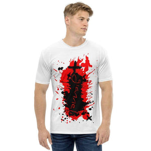 LUXENK Gianneli Colours men's T-shirt in vibrant multicolor design, casual fit, short sleeves, and crew neck.