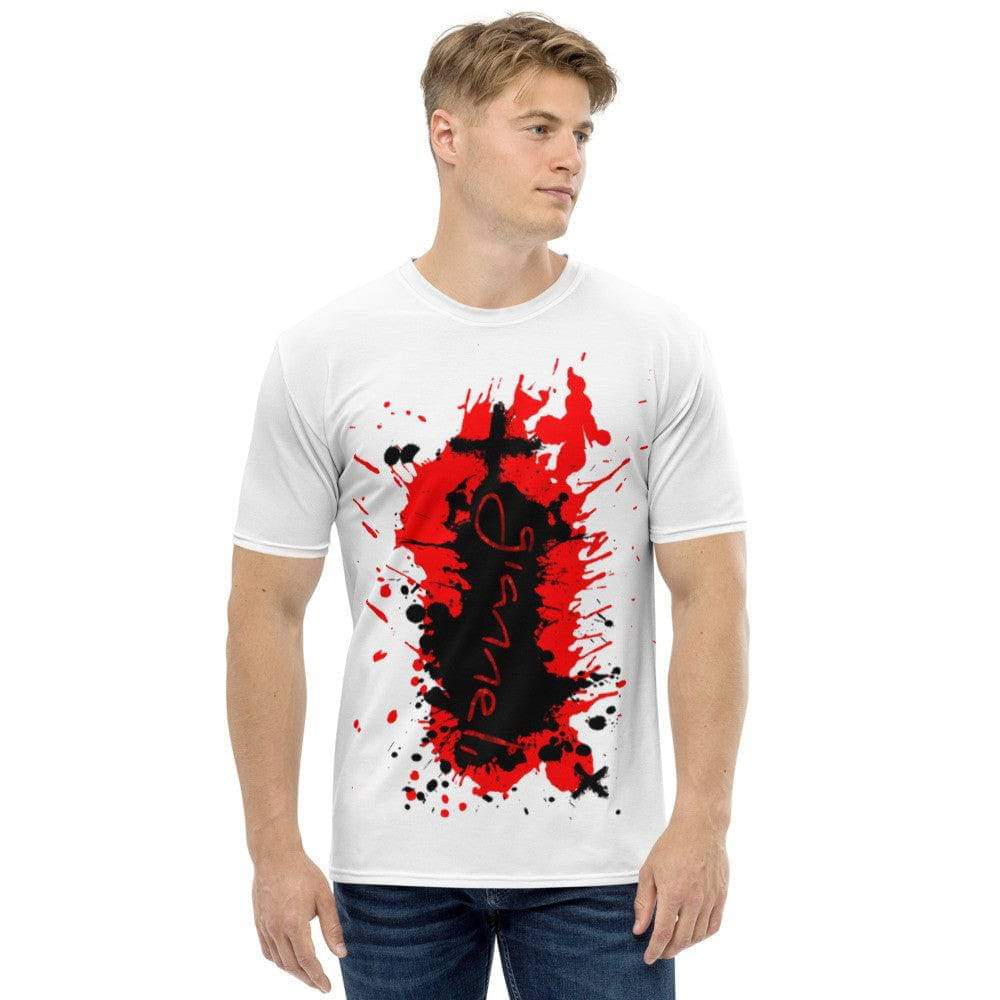 LUXENK Gianneli Colours men's T-shirt in vibrant multicolor design, casual fit, short sleeves, and crew neck.