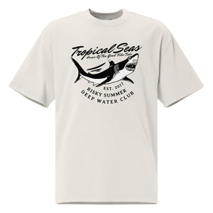LUXENK Sharky T-shirt featuring a playful shark graphic on soft fabric, slim fit, in vibrant colors for casual wear.