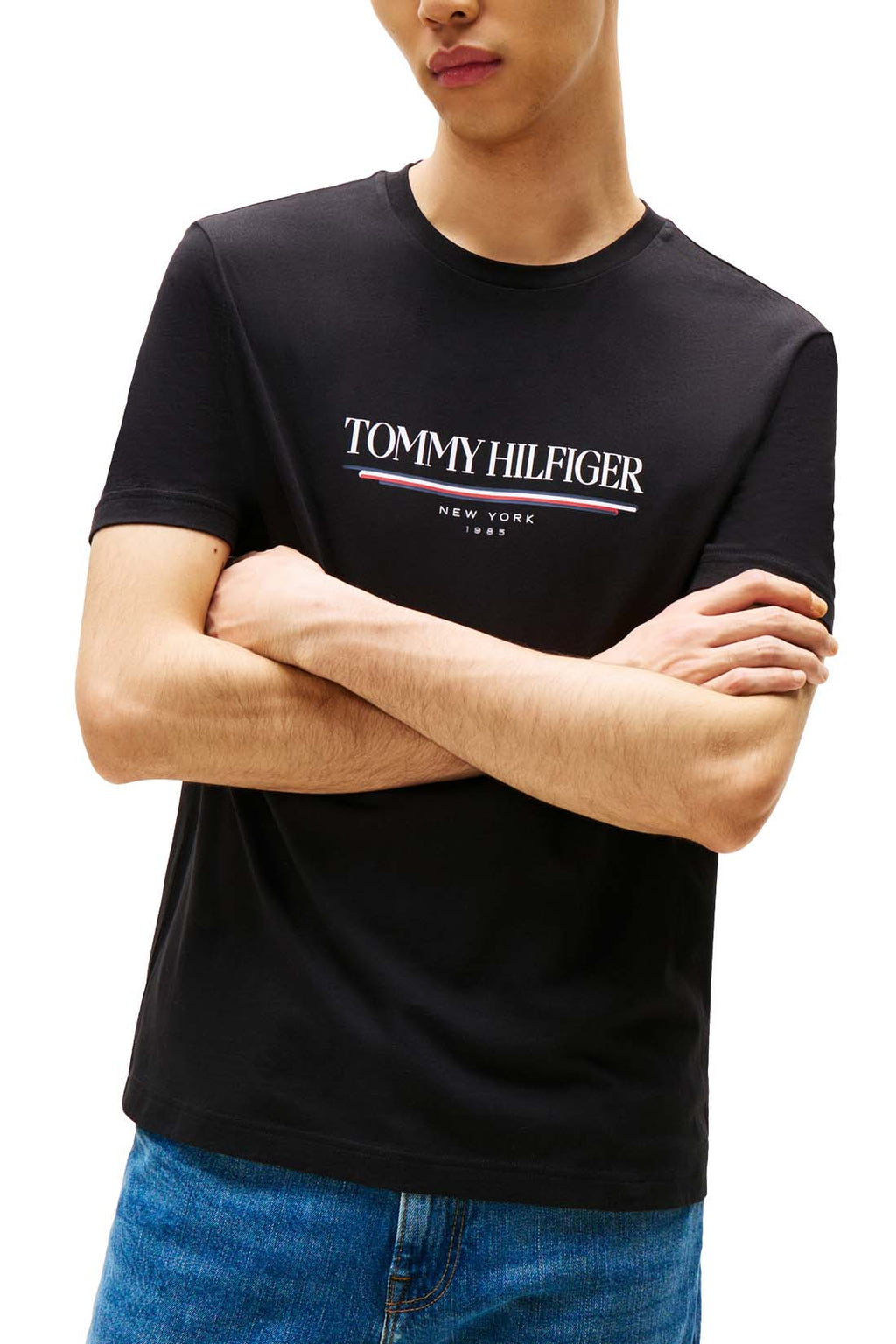 TOMMY HILFIGER - T-shirt uomo con logo  - Taglia L-3