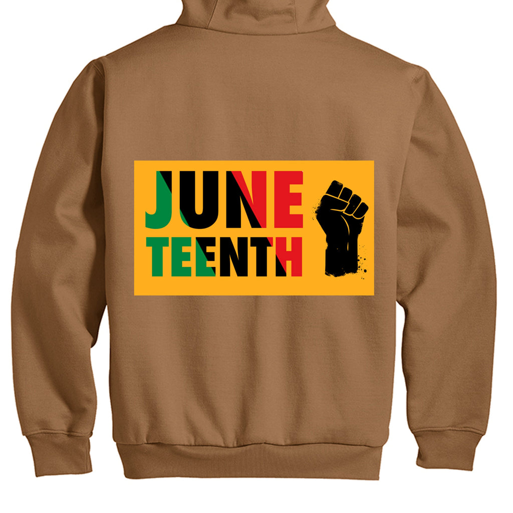 JUNETEENTH FREE Full-Zip Hooded Sweatshirt With Thermal Lining for Men-3