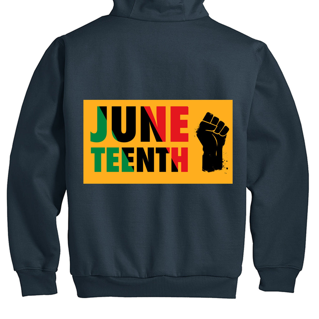JUNETEENTH FREE Full-Zip Hooded Sweatshirt With Thermal Lining for Men-1