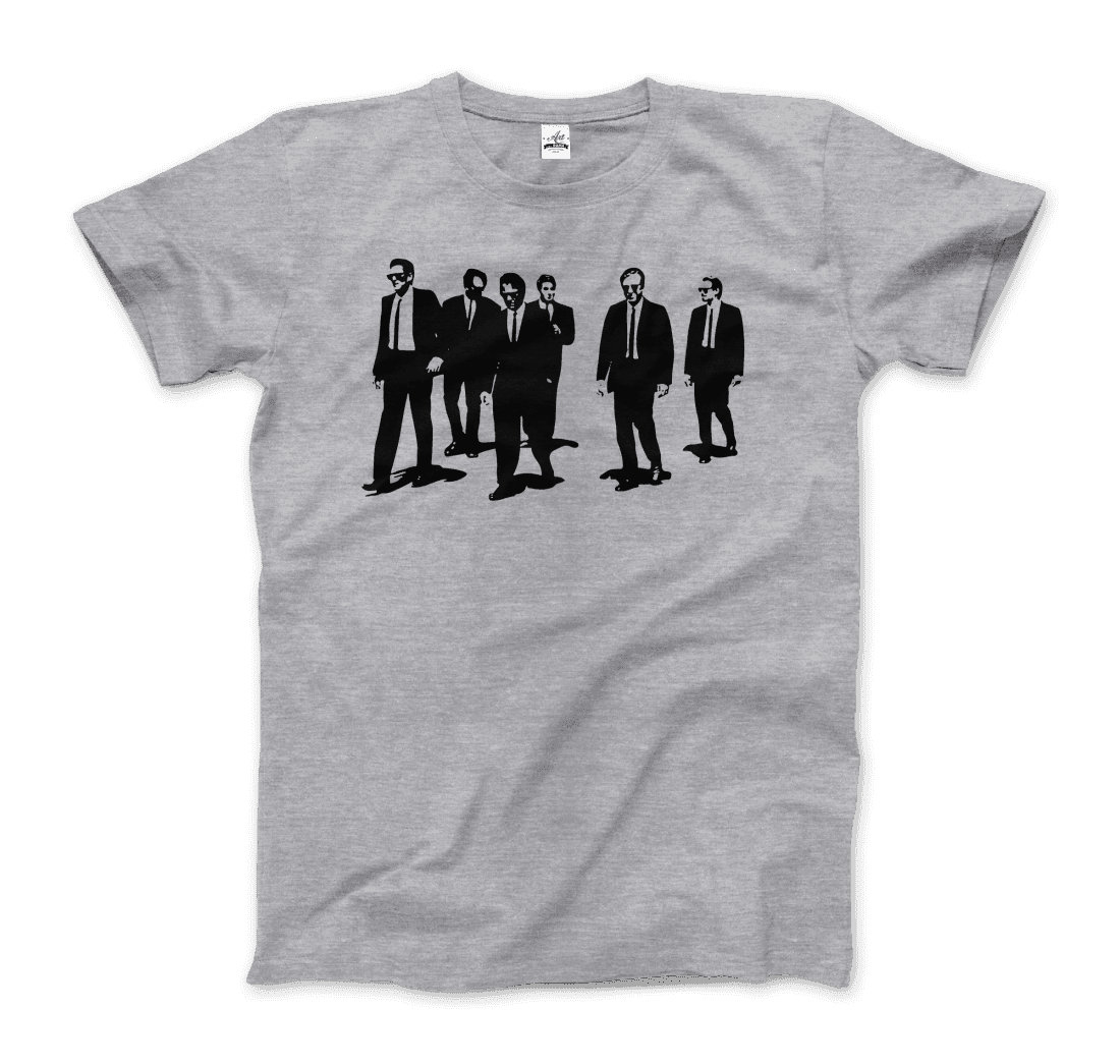 Reservoir Dogs t-shirt featuring artwork from Art-O-Rama Shop, showcasing a classic cult film logo and cinematic design.