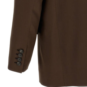 Saint Laurent satin blazer jacket with a tailored fit, featuring a sleek design and elegant satin fabric for sophisticated style.