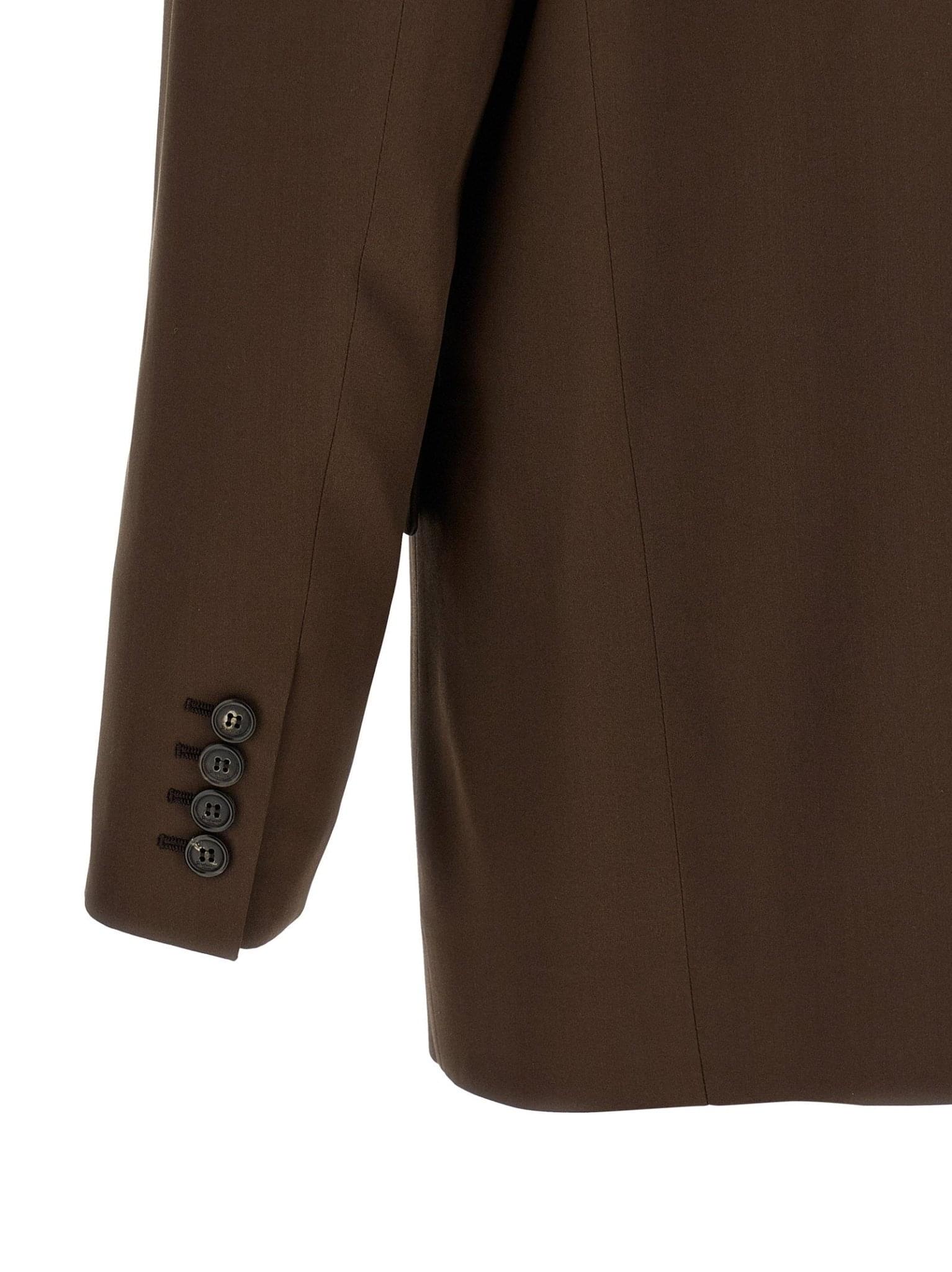 Saint Laurent satin blazer jacket with a tailored fit, featuring a sleek design and elegant satin fabric for sophisticated style.