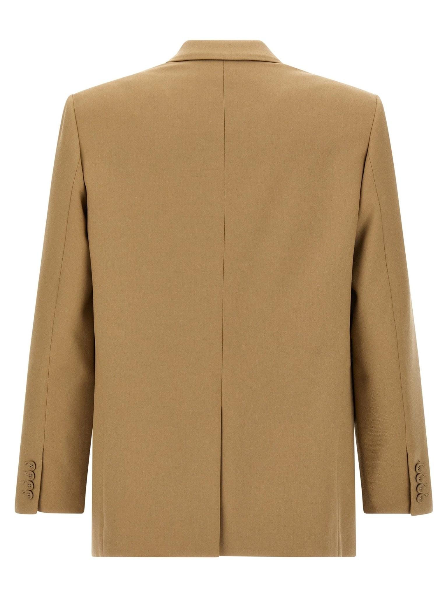 Saint Laurent Yves blazer featuring tailored fit and classic design, shown in black fabric with lapel collar and sleek style.