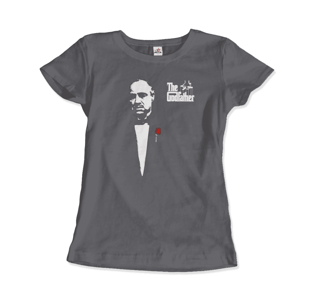 The Godfather 1972 movie Don Corleone t-shirt featuring artwork of Al Pacino from the classic cult film.