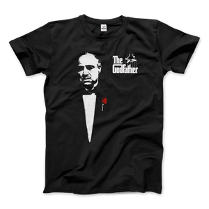 The Godfather 1972 movie Don Corleone t-shirt featuring artwork of Al Pacino from the classic film.