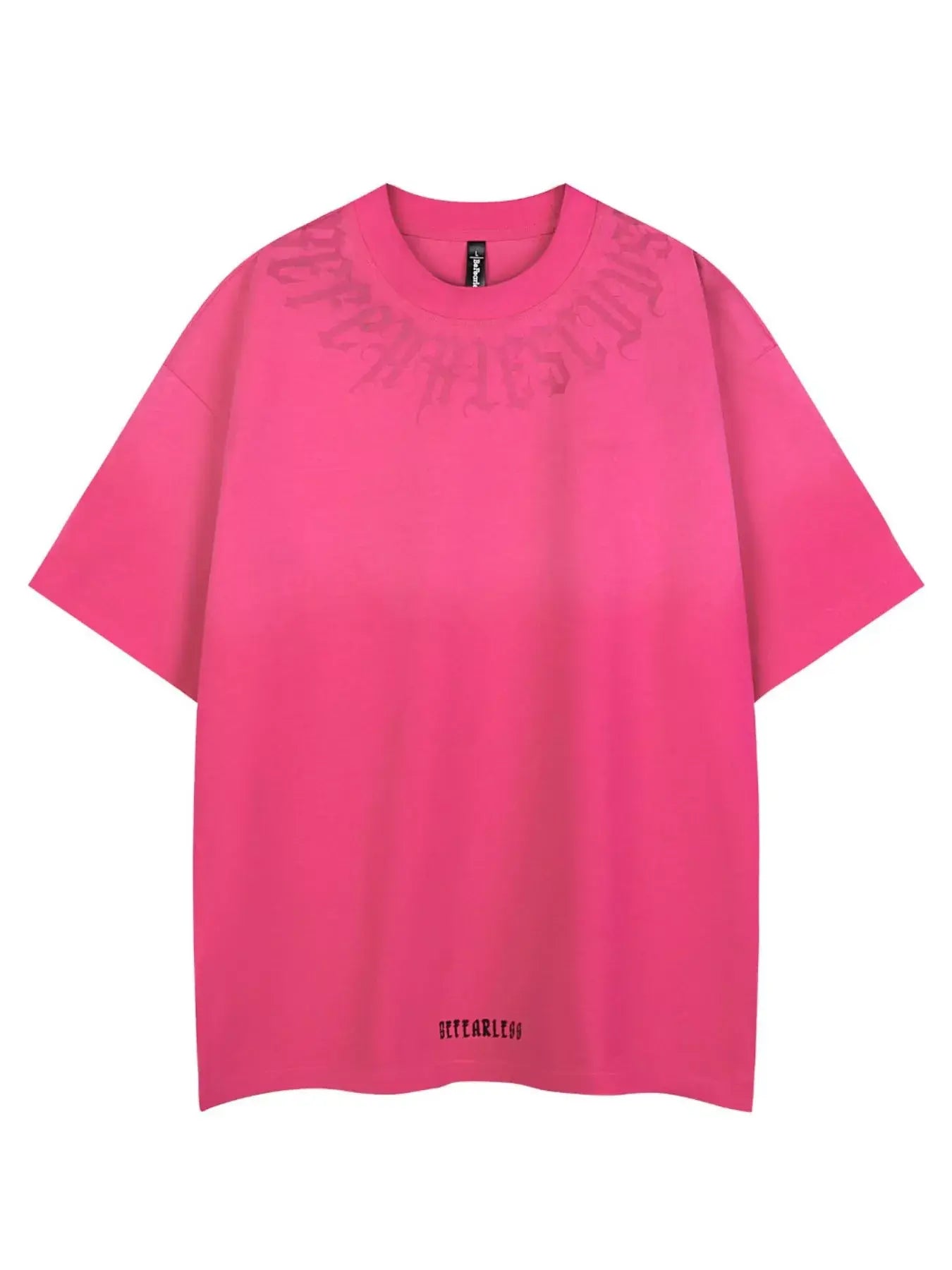 Black Luxenk "Befearless" T-shirt from Trendsi featuring a casual fit and bold graphic design.