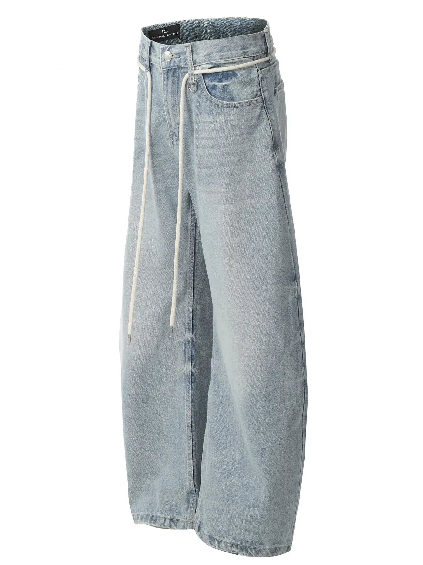 Blue Luxenk© High Waist Straight Jeans from Trendsi, showing fit and classic denim style with a high-rise waist and straight leg cut.