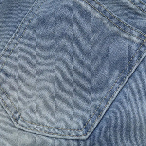 Blue Luxenk high waist wide leg jeans from Trendsi, featuring a relaxed fit and classic denim style.