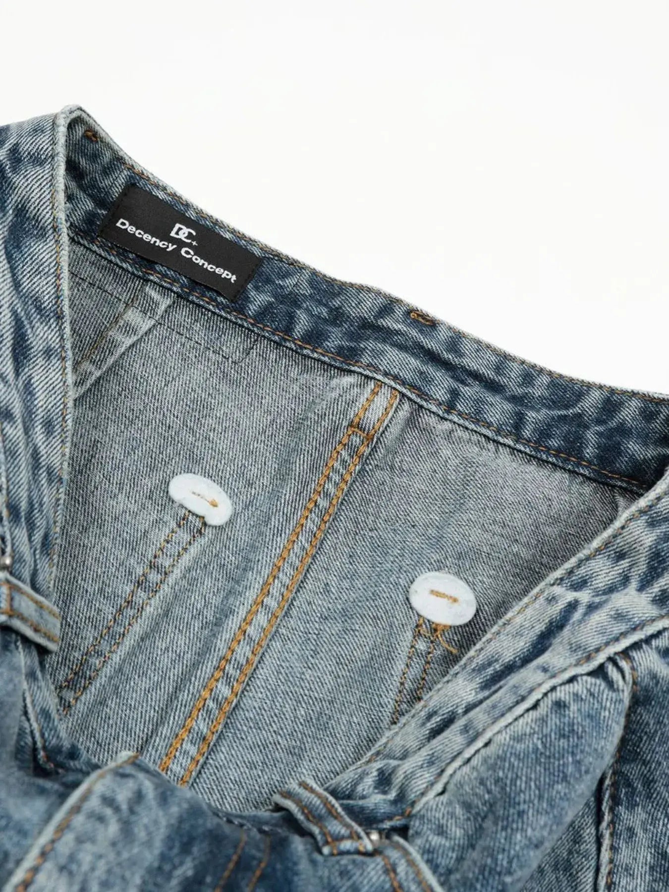 Blue washed denim shorts by Luxenk, featuring a casual fit and classic five-pocket design.