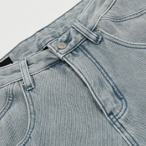 Blue Luxenk Wide Leg Jeans by Trendsi, featuring a relaxed fit, high waist, and classic denim design.