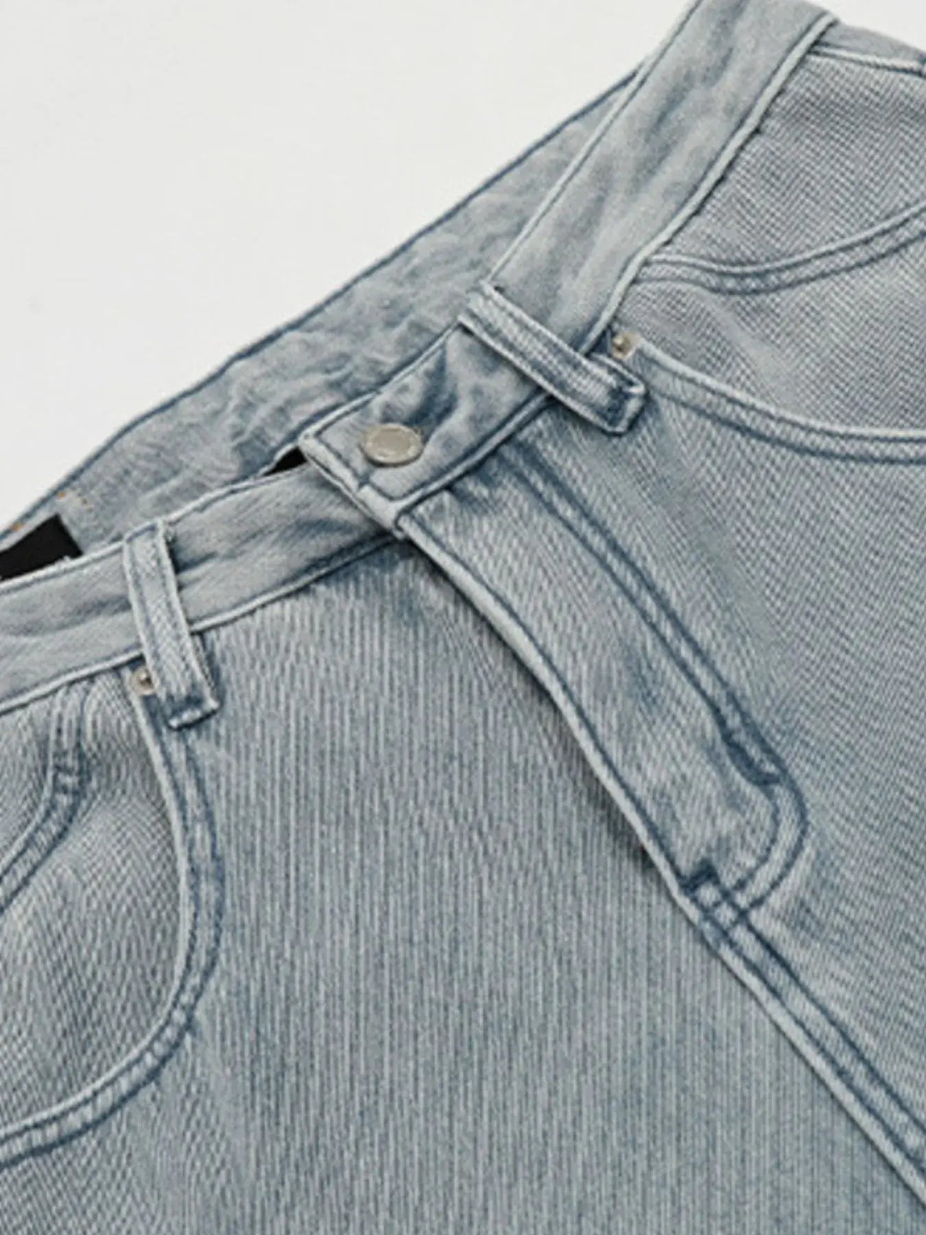 Blue Luxenk Wide Leg Jeans by Trendsi, featuring a relaxed fit, high waist, and classic denim design.